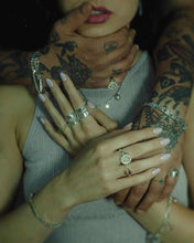 Load image into Gallery viewer, Necklace 5 Pendants - silver 925, gold 18 carats & sweet water pearl