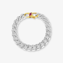 Load image into Gallery viewer, bracelet dettaglio maxi - silver 925, gold 18 carats & tourmaline from the fancy cuts collection by alexandre hekkers