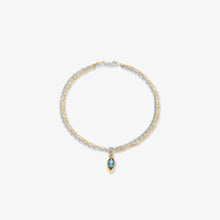 Load image into Gallery viewer, bracelet double trouble - silver 925, gold 18 carats & topaz from the fancy cuts collection by alexandre hekkers