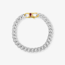 Load image into Gallery viewer, bracelet dettaglio grande - silver 925, gold 18 carats & spinel from the fancy cuts collection by alexandre hekkers
