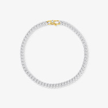 Load image into Gallery viewer, bracelet dettaglio mini - silver 925, gold 18 carats & diamond from the fancy cuts collection by alexandre hekkers