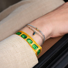 Load image into Gallery viewer, Bracelet Double Trouble - silver 925, gold 18 carats & topaz