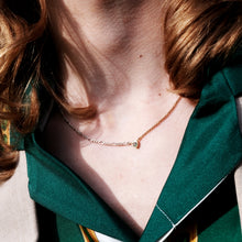 Load image into Gallery viewer, Necklace Meta Cuore - silver 925, gold 18 carats & tourmaline