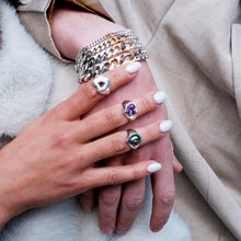 Load image into Gallery viewer, Ring Fancy Oval - gold 18 carats, silver 925 & topaz