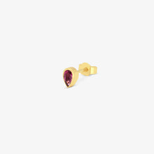 Load image into Gallery viewer, earring pera - gold 18 carats & tourmaline from the fancy cuts collection by alexandre hekkers