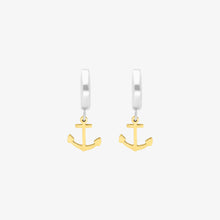 Load image into Gallery viewer, earring(s) anchor - silver 925 & gold 18 carats from the v.i.e.r collection by alexandre hekkers