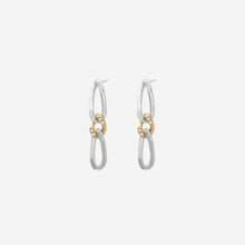 Load image into Gallery viewer, earring(s) figaro - silver 925 & gold 18 carats set with diamonds from the catena collection by alexandre hekkers