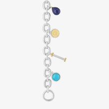 Load image into Gallery viewer, bracelet carmino - silver 925, gold 18 carats, diamonds, lapis lazuli & turquoise from the lazuli collection by alexandre hekkers