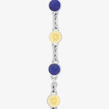 Load image into Gallery viewer, bracelet vergina - silver 925, gold 18 carats and lapis lazuli from the lazuli collection by alexandre hekkers