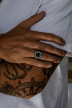 Load image into Gallery viewer, Ring Iskandar - gold 18 carats and silver 925 set with diamonds, sapphires & lapis lazuli
