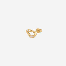 Load image into Gallery viewer, earring una sola - yellow gold 18 carats set with diamonds from the catena collection by alexandre hekkers