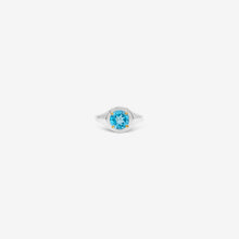 Load image into Gallery viewer, Signet Ring Modula - Silver 925 & gold 18 carats set with a topaz stone