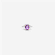 Load image into Gallery viewer, Signet Ring Modula - Silver 925 & gold 18 carats set with an amethyst stone