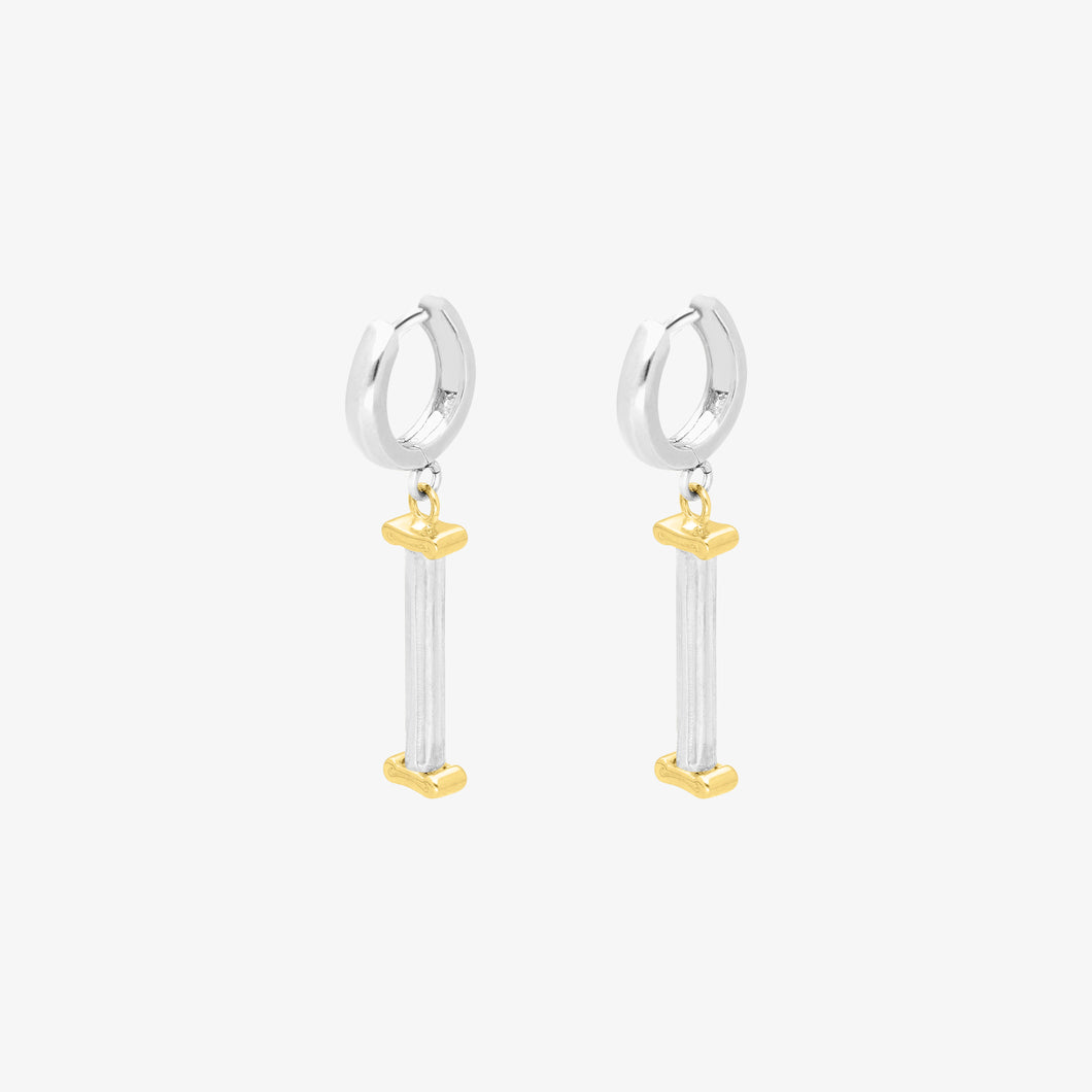Earrings Colona - silver 925 & gold 18 carats