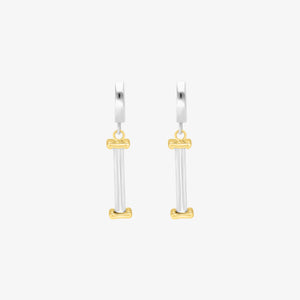 Earrings Colona - silver 925 & gold 18 carats