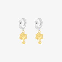 Load image into Gallery viewer, Earrings Palm Tree - silver 925 &amp; gold 18 carats
