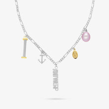 Load image into Gallery viewer, Necklace 5 Pendants - silver 925, gold 18 carats &amp; sweet water pearl
