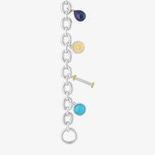 Load image into Gallery viewer, Bracelet Carmino - silver 925, gold 18 carats, diamonds, lapis lazuli &amp; turquoise

