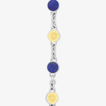 Load image into Gallery viewer, Bracelet Vergina - silver 925, gold 18 carats and lapis lazuli

