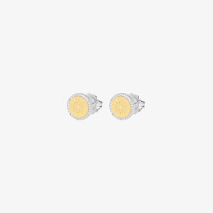 Earrings Vergina - silver 925 & gold 18 carats set with diamonds & sapphires