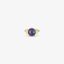 Load image into Gallery viewer, Ring Domo - gold 18 carats and silver 925 set with lapis lazuli
