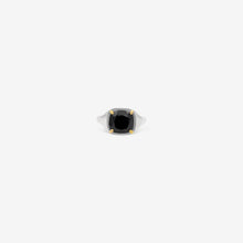 Load image into Gallery viewer, Signet Ring Modula - Silver 925 &amp; gold 18 carats set with an onyx stone
